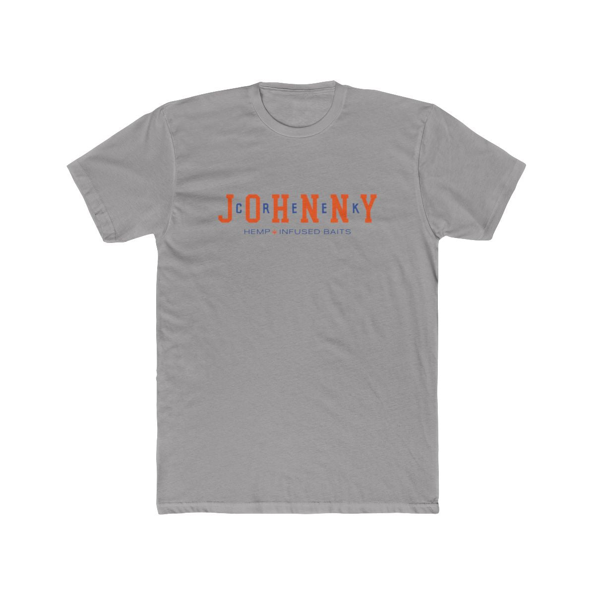 Johnny's Block Font Tee Solid Light Grey