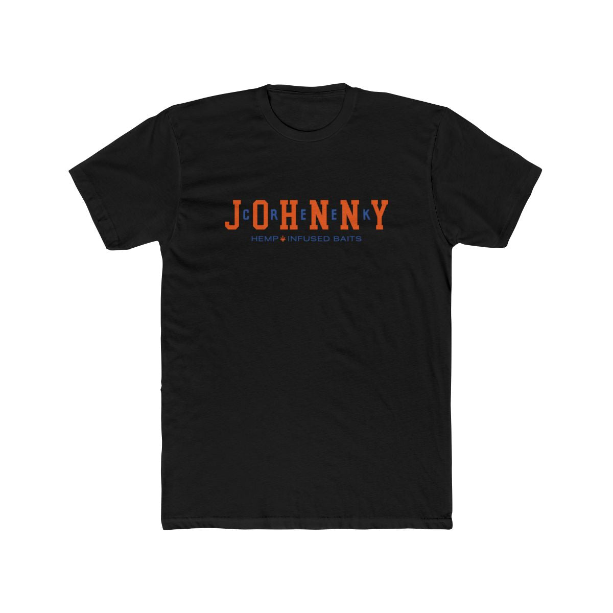 Johnny's Block Font Tee Solid Black