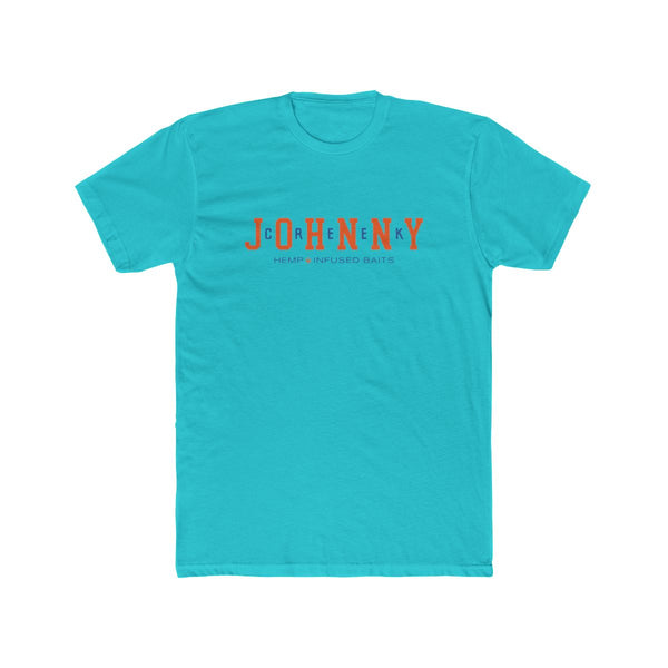 Johnny's Block Font Tee Solid Tahiti Blue