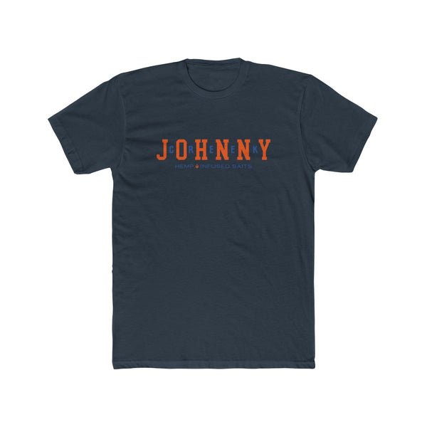 Johnny's Block Font Tee Solid Indigo